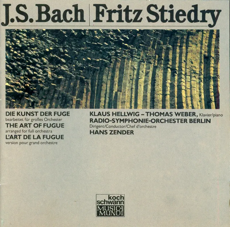 J. S. Bach Stiedry - Die Kunst der Fuge - Zender (1985) - FLAC.webp