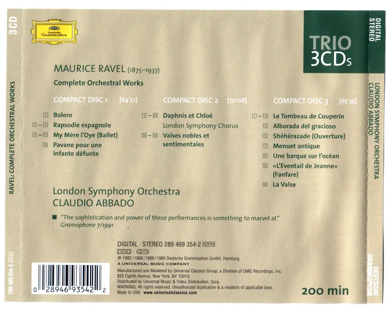 Ravel - Complete Orchestral Works - Abbado - FLAC .webp